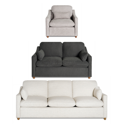 My Cloud Slope Sofa, Loveseat & Chair Bundle