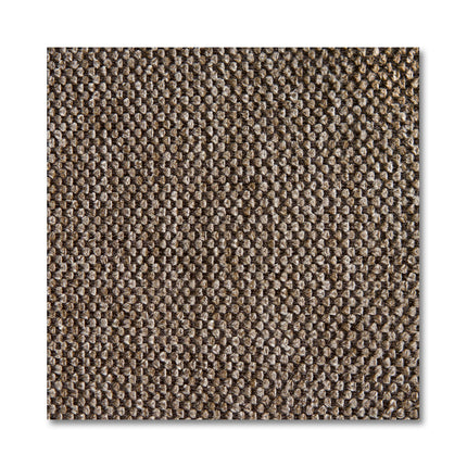 Close-up of a textured fabric sample, showcasing a tightly woven pattern with mixed brown and gray tones. The materials slightly rough appearance mirrors the style and comfort of the My Cloud 8 Piece Pit, reminiscent of the Worlds Greatest & Most Comfortable Sofa.