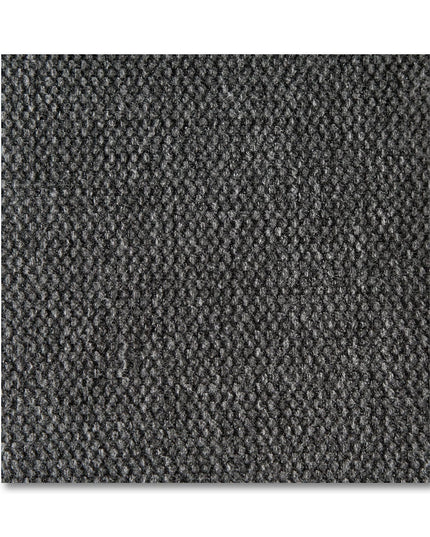 Close-up of Free Fabric Swatches shows a dark textured fabric with a tight weave and uniform appearance, featuring small, evenly spaced diamond shapes creating a subtle grid-like design against a plain white background.