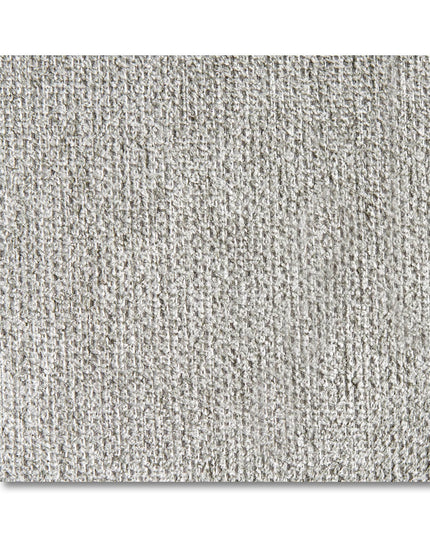 Close-up of a square sample of light gray textured fabric ideal for the My Cloud / Classic Arm sectional. It has a consistent woven pattern with a soft, slightly bumpy surface, while shadows highlight subtle texture variations that enhance its comfort.