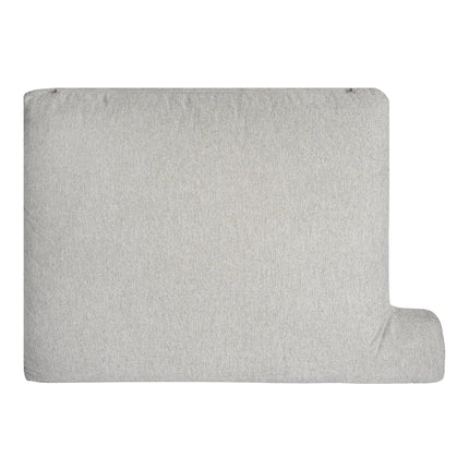 The My Cloud Cushion Cover, designed for a My Cloud sectional, features a light gray, rectangular upholstery with a small cylindrical extension. The elegant and comfortable fabric offers customizable replacement covers to seamlessly match any decor.