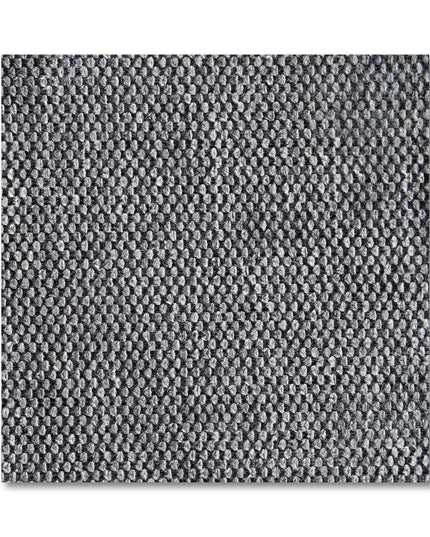 Get a closer look at Free Fabric Swatches in gray, featuring a dense weave pattern with a grid-like appearance. Even lighting highlights the intricate structure and uniform consistency.